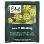 Gaia Herbs, травяной чай для облегчения эпизодического газообразования и вздутия живота, без кофеина, 16 чайных пакетиков, 32 г (1,13 унции)