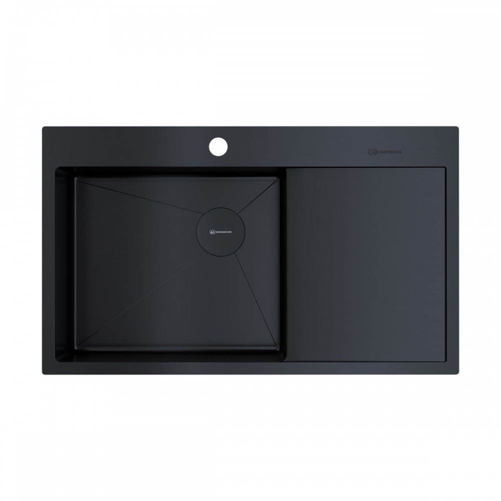 Кухонная мойка Omoikiri Akisame 86-L Side-GB нерж. сталь/графит