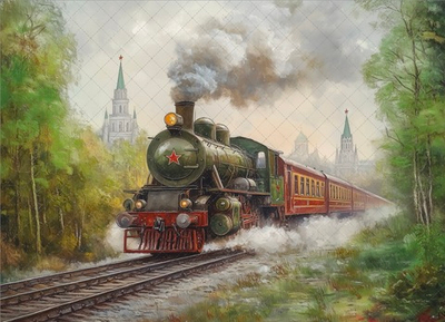 Паровоз №2 - фон неопреновый