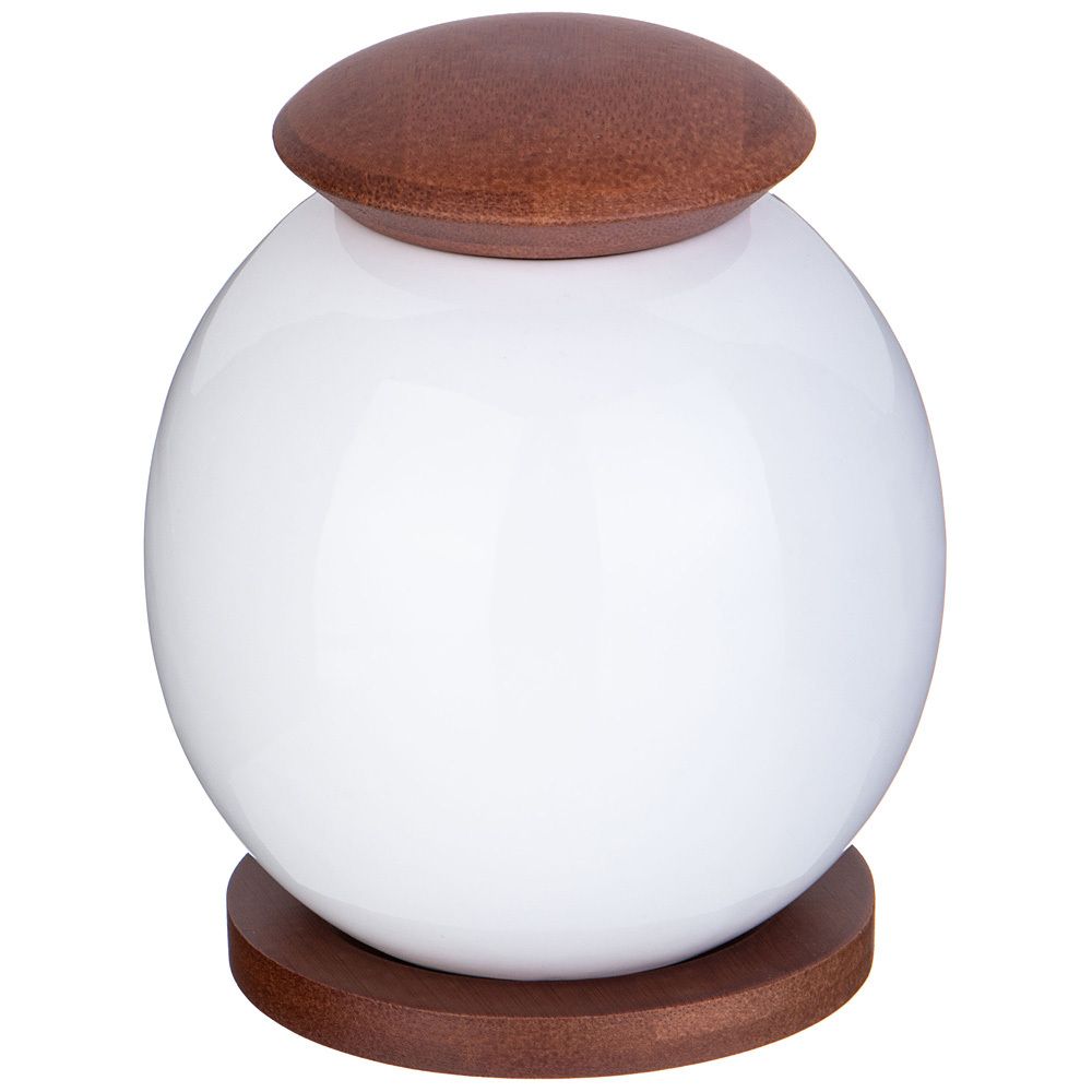 БАНКА С ДЕРЕВ. КРЫШКОЙ LEFARD "NATIVE" 11*13 СМ 600 МЛ НА ДЕРЕВ. ПОДСТАВКЕ (КОР=24ШТ.)