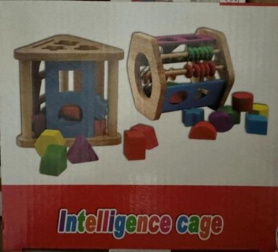 Развивающая игрушка деревянная Сортер обьемный треугольный с фигурами, коробка C-41836