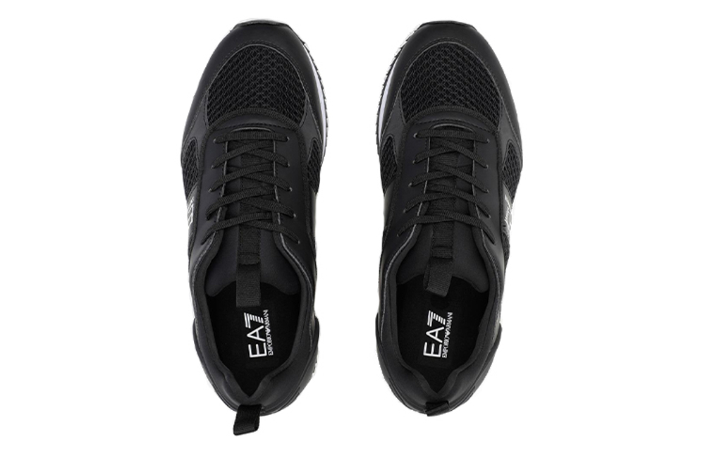 EMPORIO ARMANI Armani high street lace-up low-cut sports casual shoes for men and women the same style black