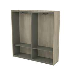 15ШДС.1809 Шкаф высокий для одежды, двусоставный (1768*460*1828)