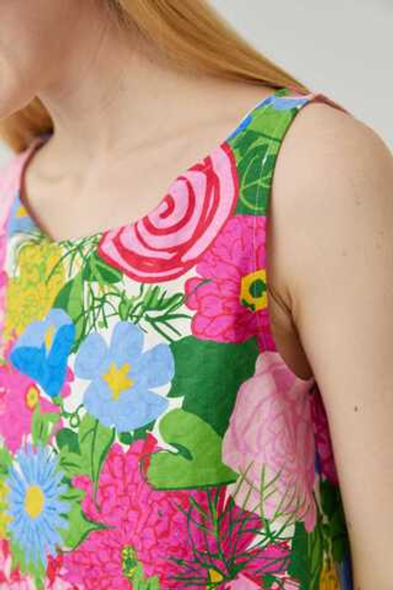 Топ-майка из хлопка с цветами