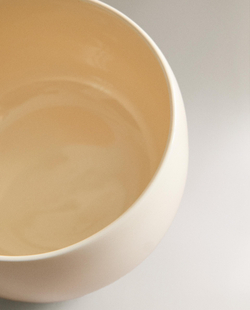 Zara Home чашка из каменной керамики, цвет кремовый, 15.3 см