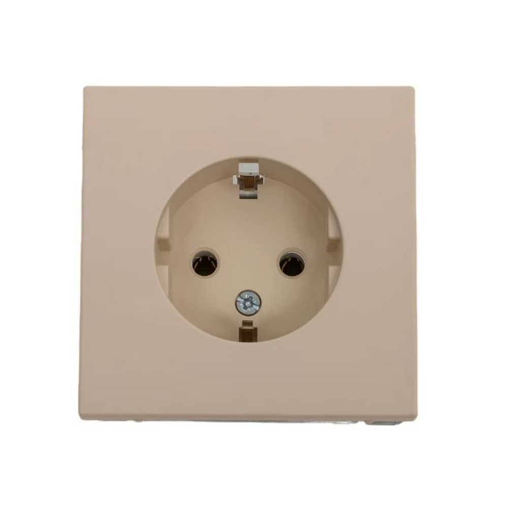 ArtGallery Песочный Розетка с заземлением, 16А, механизм, быстрозажим. клем. GAL001243S