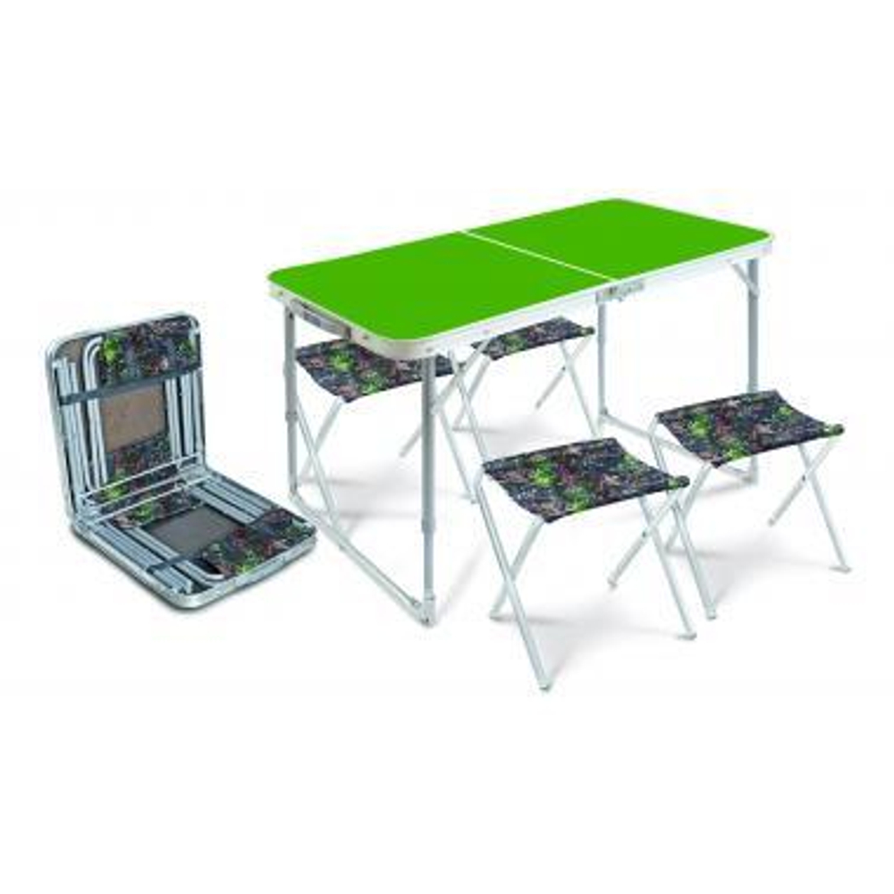 СТОЛ СКЛАДНОЙ + 4 СТУЛА ДАЧНЫХ СКЛАДНЫХ NIKA (ССТ-К2)