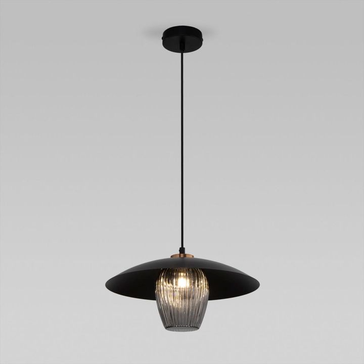 Подвесной светильник Eurosvet Kamari 50259/1 черный/дымчатый