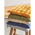 Подушка на стул из хлопка цвета карри из коллекции essential, 35х35 см