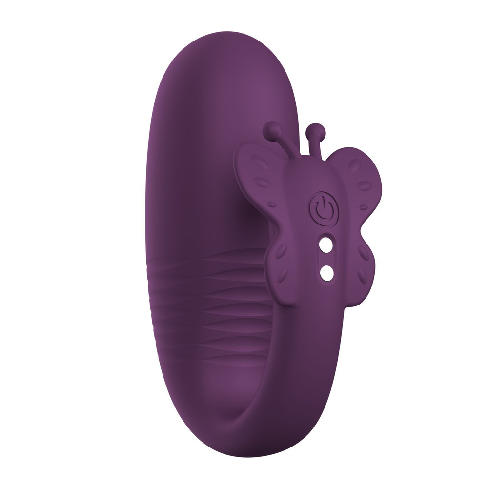 Фиолетовый интерактивный вибростимулятор с поступательными движениями Klay (Цвет: фиолетовый)