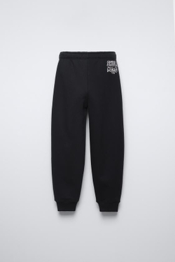 ZARA БРЮКИ С ПРИНТОМ «СКЕЛЕТ», ЧЕРНЫЙ