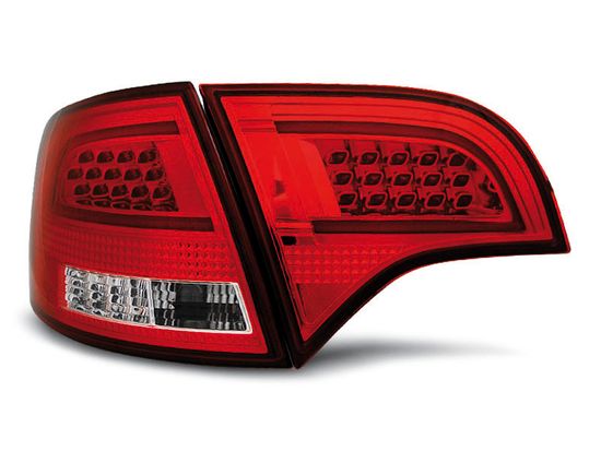 Задние фонар Audi A4 B7 avant red white led bar