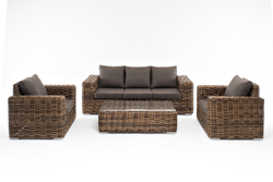 "Палермо" лаунж-зона из искусственного ротанга, цвет соломенный