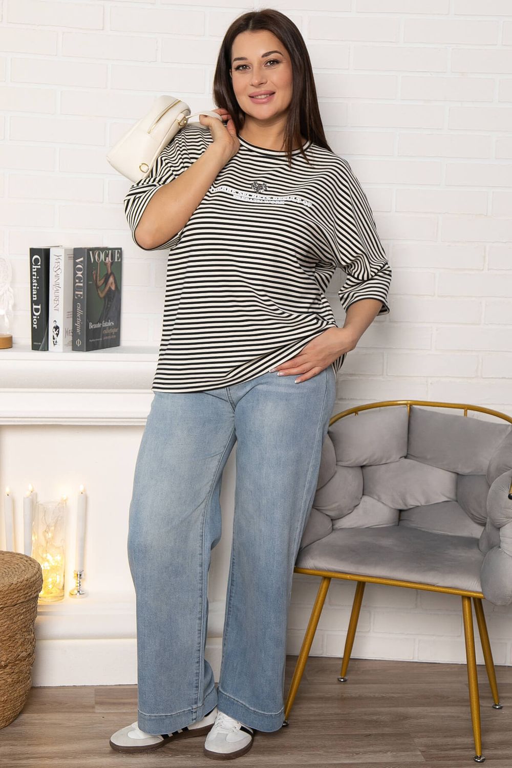 Блуза Монтана (черно-белая) Б14888-20М LT Collection