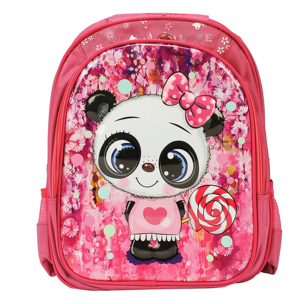 Ранец для девочки Панда В ЦВЕТАХ 38*30см