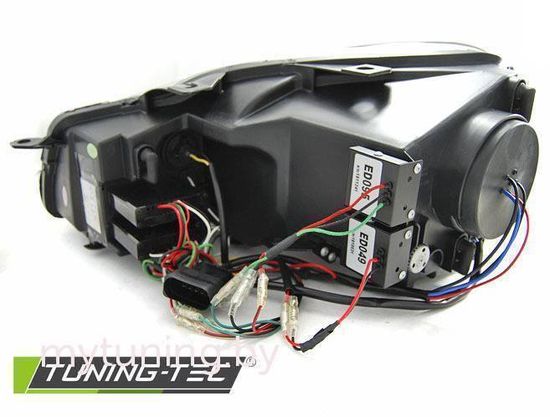 Передние фары для Volkswagen Golf VI (08-12) Black Red Line