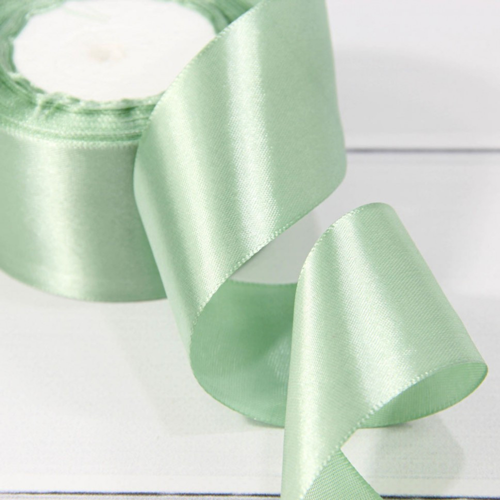 Лента Атласная 5см х 28м Сатин (Зеленый)