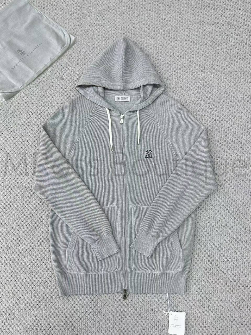 Мужской светло-серый спортивный костюм Brunello Cucinelli