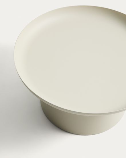 Уличный столик Arcola из алюминия цвета экрю, диаметр 70 см