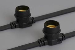 Белт-лайт 2-х проводной, 25 ламп, 10 м., 220В, чёрный провод, шаг 40 см., Teamprof (TPF-BL2-10M-25-B)