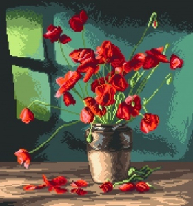 "Маки "-1936 канва с рисунком