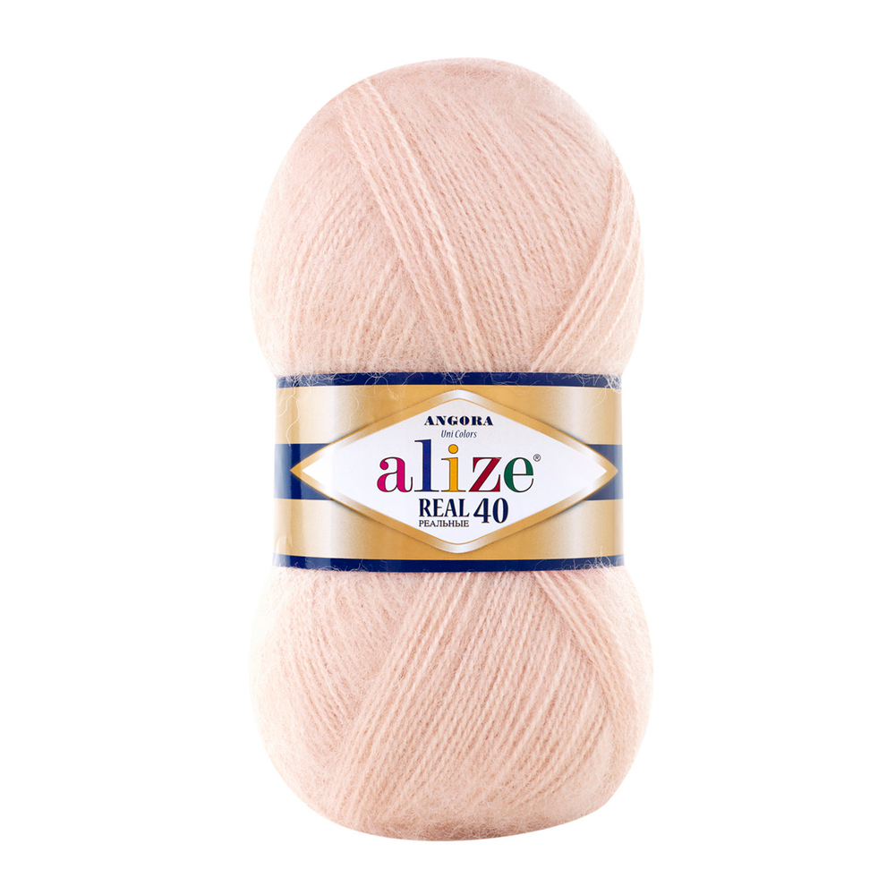 Пряжа Аlize Angora Real 40 (Ангора Реал 40), 1 моток, 100 гр, 480м.