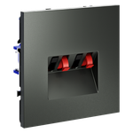 Розетка акустическая встраиваемая VOLTUM S70 4-местная, (титан)