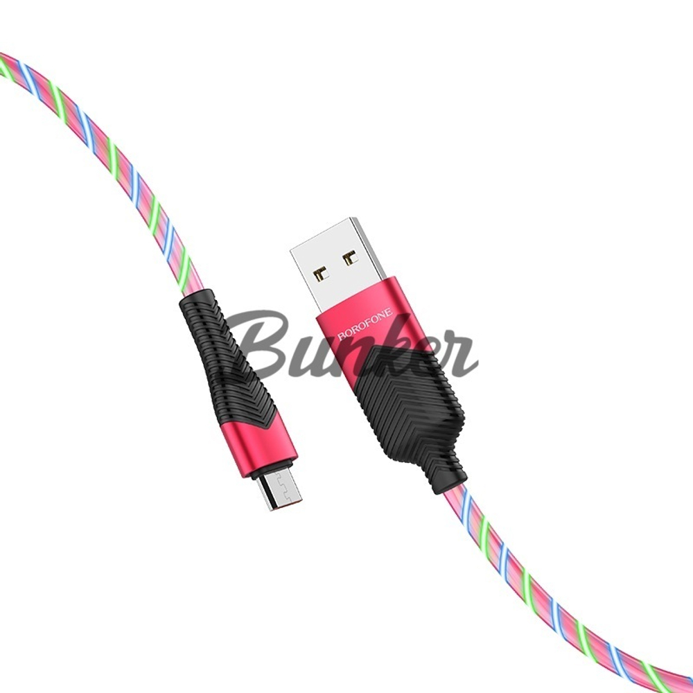 Кабель USB-8-pin Borofone BU19, красный, 1м, 2.4A