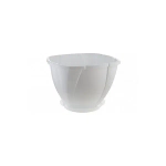 Кашпо Gloria 6 л c поддоном (снежно-белый)