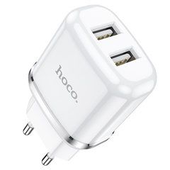 Адаптер питания на 2 USB 2.4A Hoco N4 (Белый)