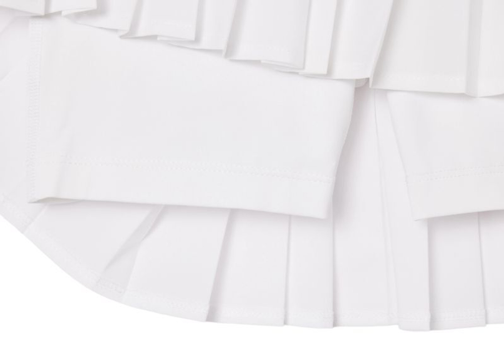 Юбка для девочки теннисная Lacoste Pleated Skirt With Built-In Shorts - белый