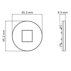 Donel D16 Сталь Накладка 1-я для розеток RJ45,TV,SAT,HDMI