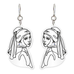 Девушка с сережкой / Girl with an earring, earrings, Opal