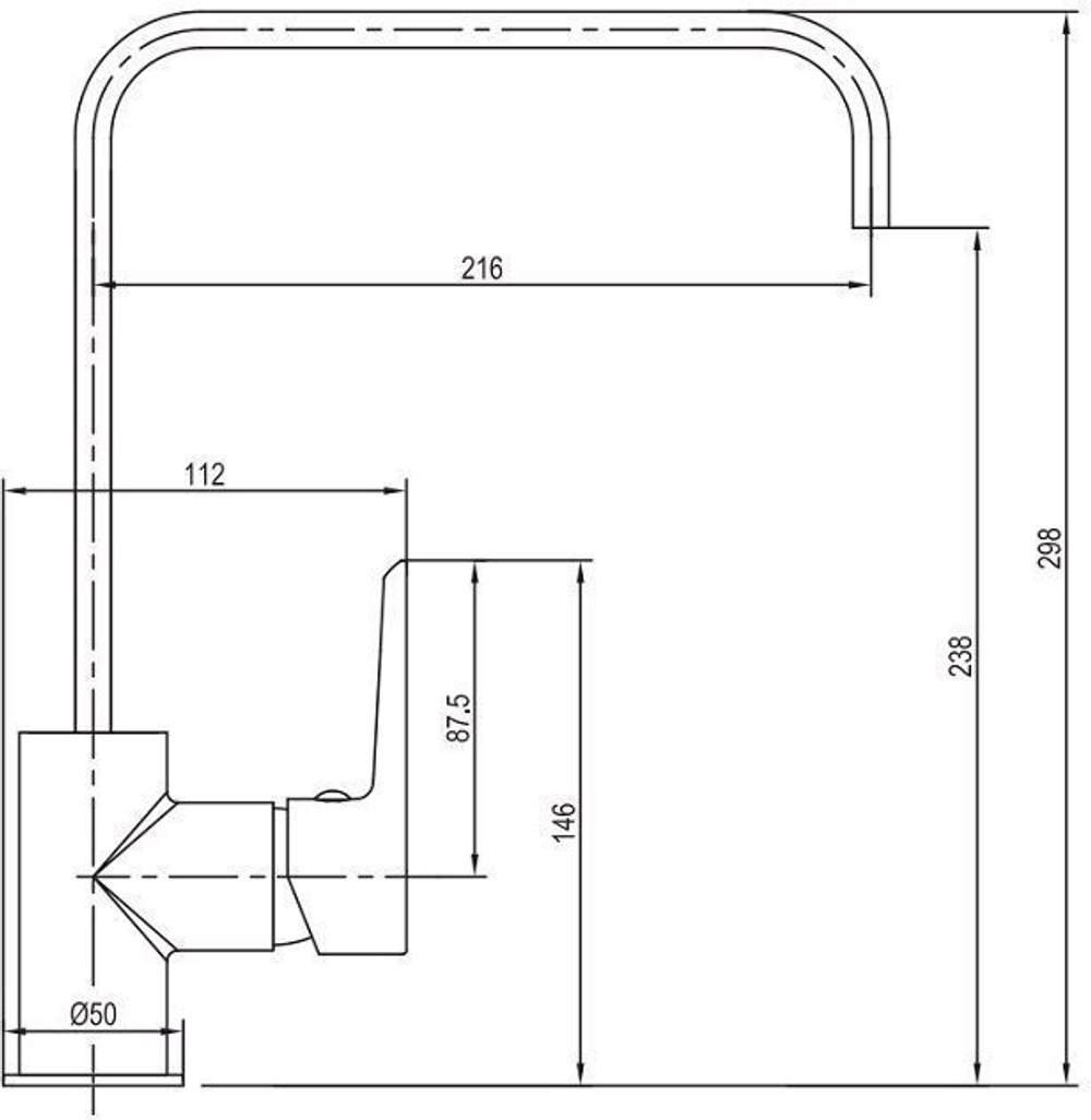 Смеситель для кухни Aquanet Logic AF320-41С