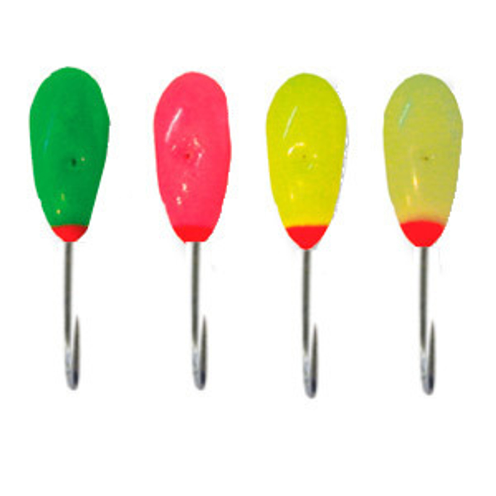 Мормышки фосфорные  №12-L "Капля 3Ф с отверстием" 80шт