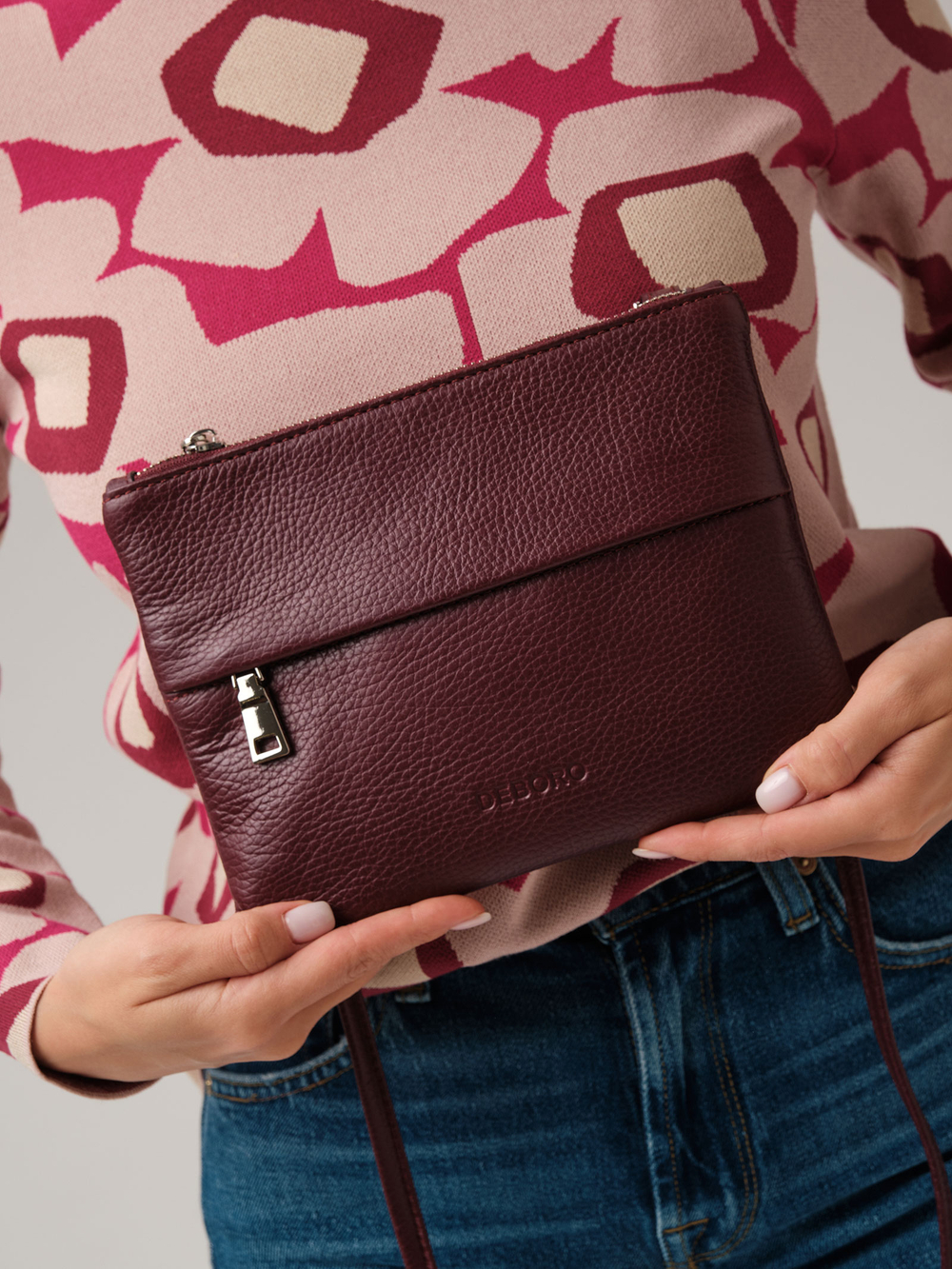 Сумка кросс-боди Deboro 3017 бордо