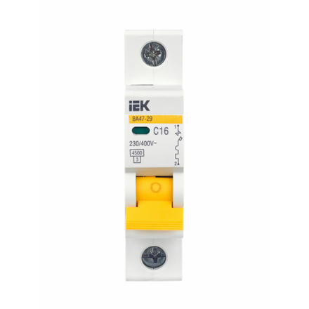 Авт.выкл. IEK модульный 1п С 16А 4,5кА ВА47-29 MVA20-1-016-C