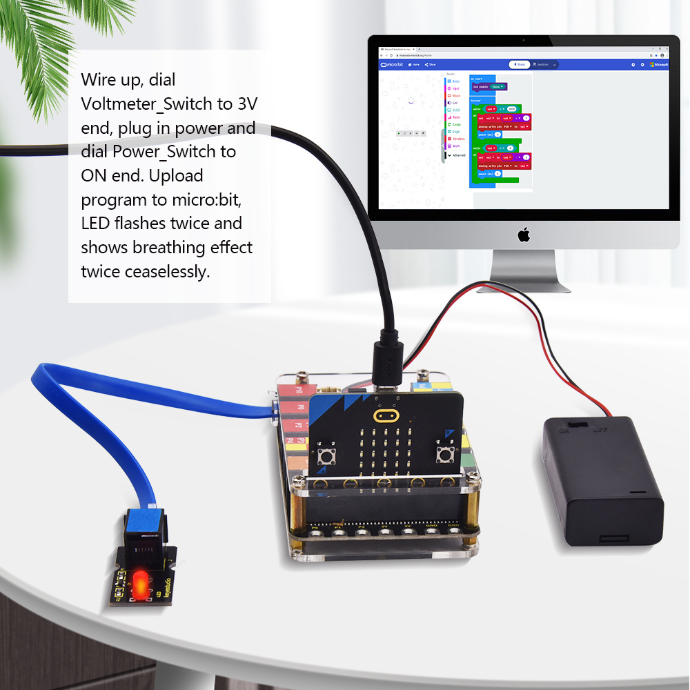 Keyestudio EASY PLUG MicrobitV2, стартовый набор для BBC Micro:Bit Kit