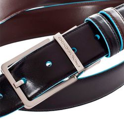 Ремень мужской Piquadro Blue Square черный и коричневый кожа (CU2619B2/NMO) 2