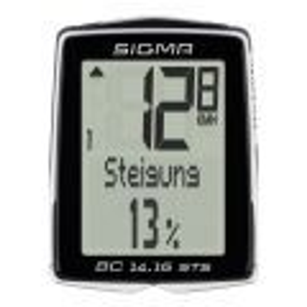 Велокомпьютер SIGMA BC 14.16 STS CAD 14 функций беспроводной каденс высота подсветка NFC(Андроид) черно-белый