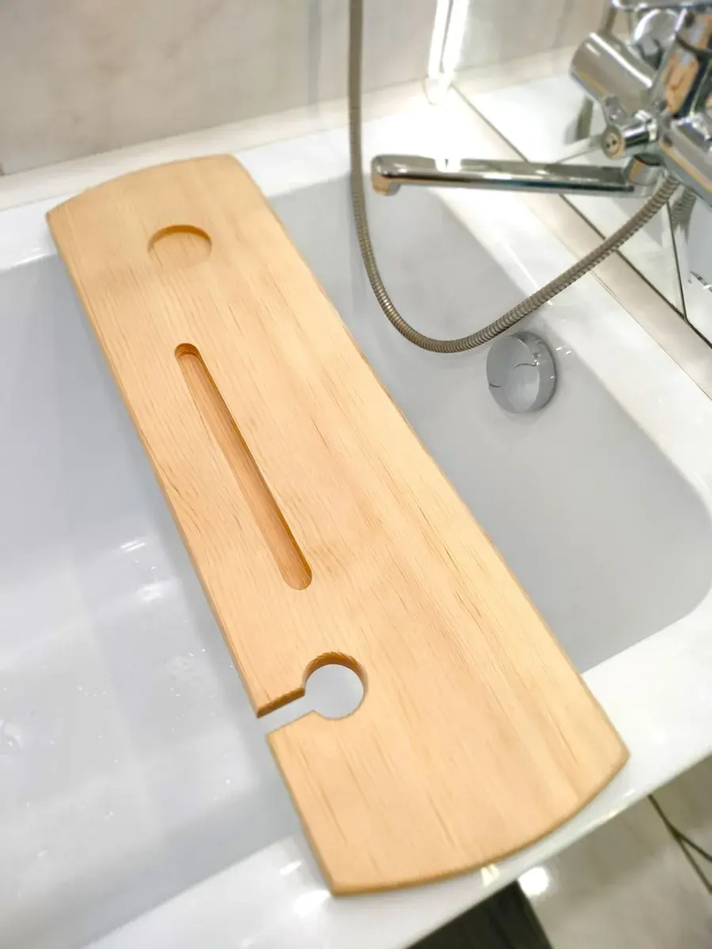 Полка столик (подставка) для ванной из 100% цельного кедра