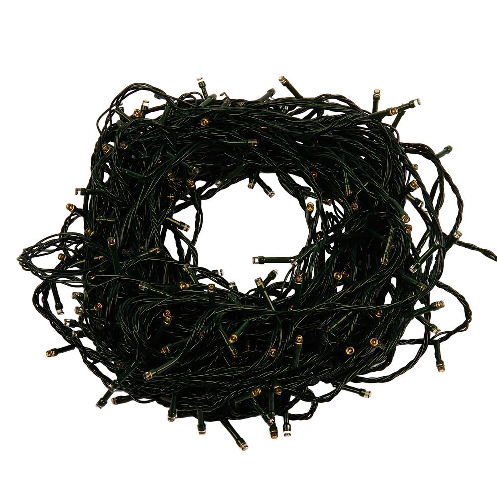 ULD-S10000-1000-DGA WARM WHITE IP20 Гирлянда светодиодная. 100м. 1000 светодиодов. Теплый белый свет. Провод зеленый. ТМ Uniel