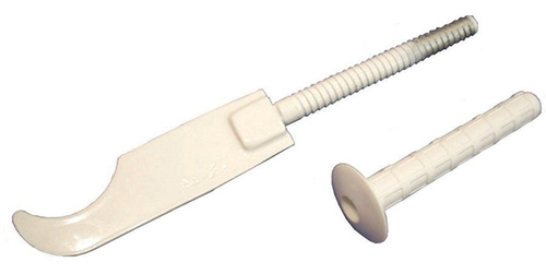 Кронштейн для радиатора с дюбелем анкерный белый 7*180мм САБЕЛЬНЫЙ