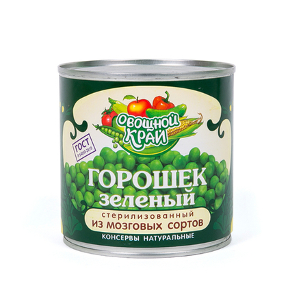 Горошек зеленый Овощной Край  400 гр