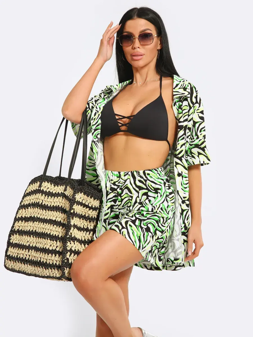 Комплект хлопок рубашка с шортами