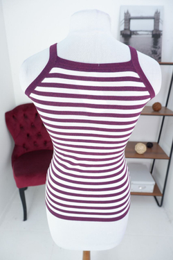 Топ в полоску из хлопка 42 размер