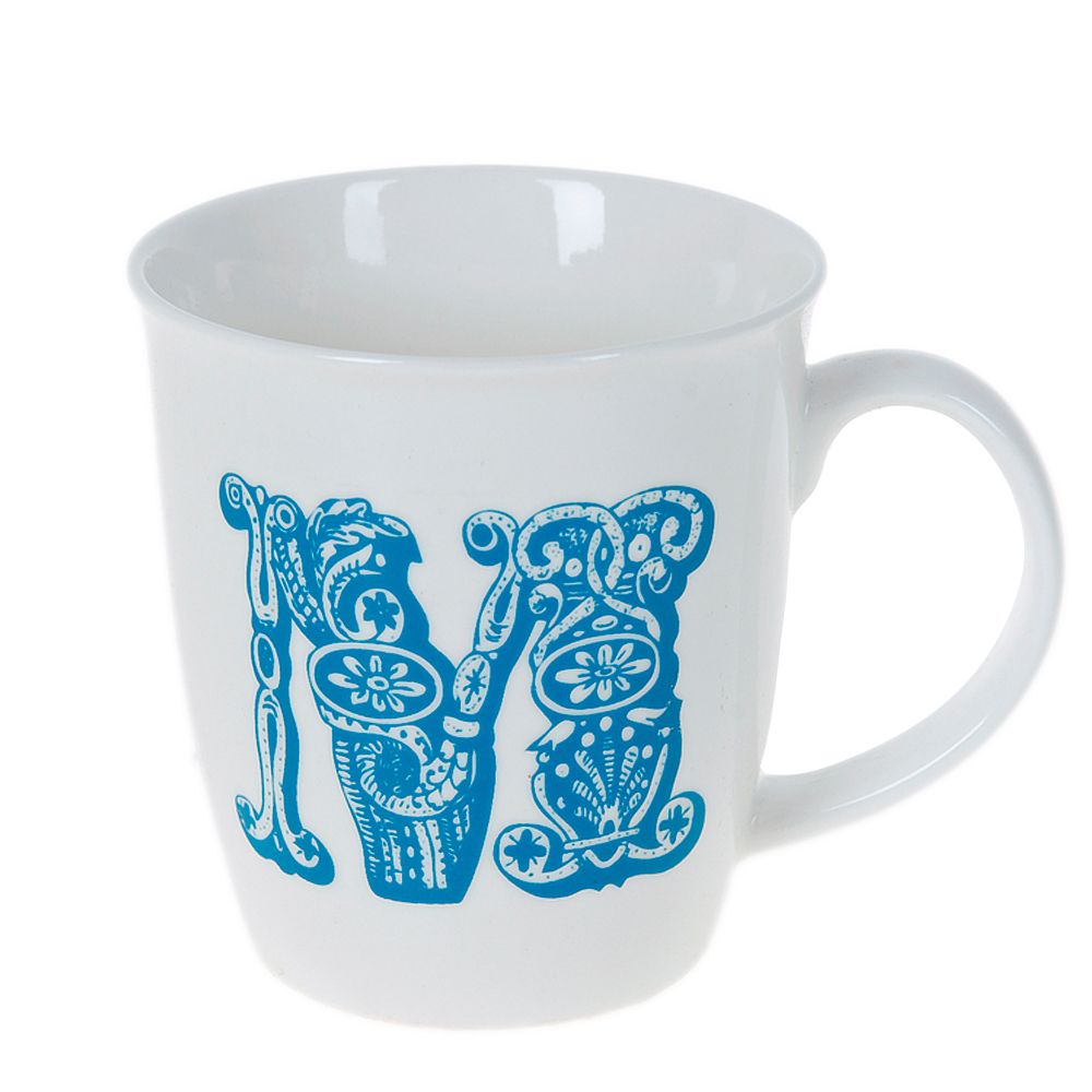 Кружка фарфоровая "Алфавит" v=360мл. (10видов) (min12) (транспортная упаковка)