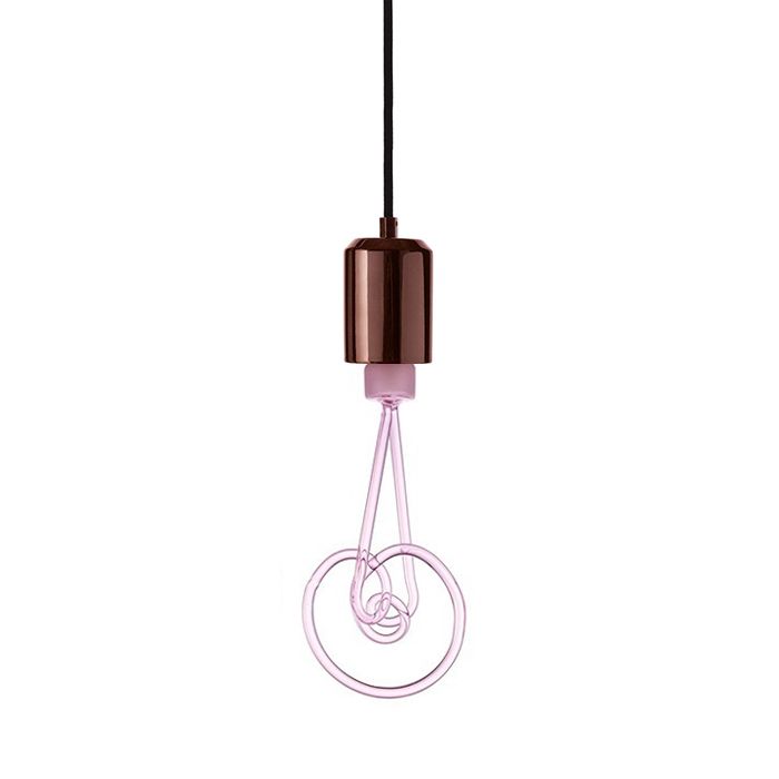 Подвесной светильник Seletti T-Holder Twist Pink 10699+07699_PIN
