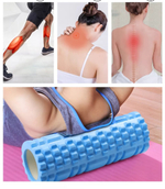 Ролик массажный для йоги Coneli Yoga Mesh 33x14 см черная радуга