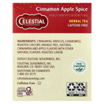 Celestial Seasonings, травяной чай, со вкусом корицы и яблока, без кофеина, 20 чайных пакетиков, 48 г (1,7 унции)